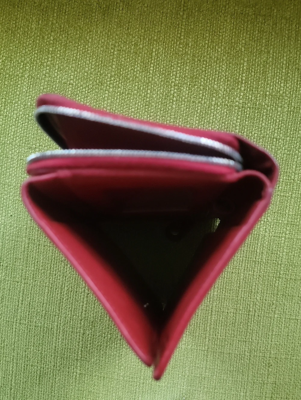 Coach Red Leather Zip Wallet